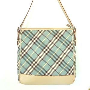 Burberry blue label shoulder bag- blue plaid